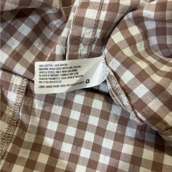 Universal Thread Brown and White Gingham Maxi Dress - Picture 4 of 4